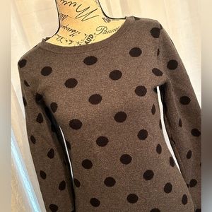 Old Navy Grey with Black Polka-Dots Sweater Dress